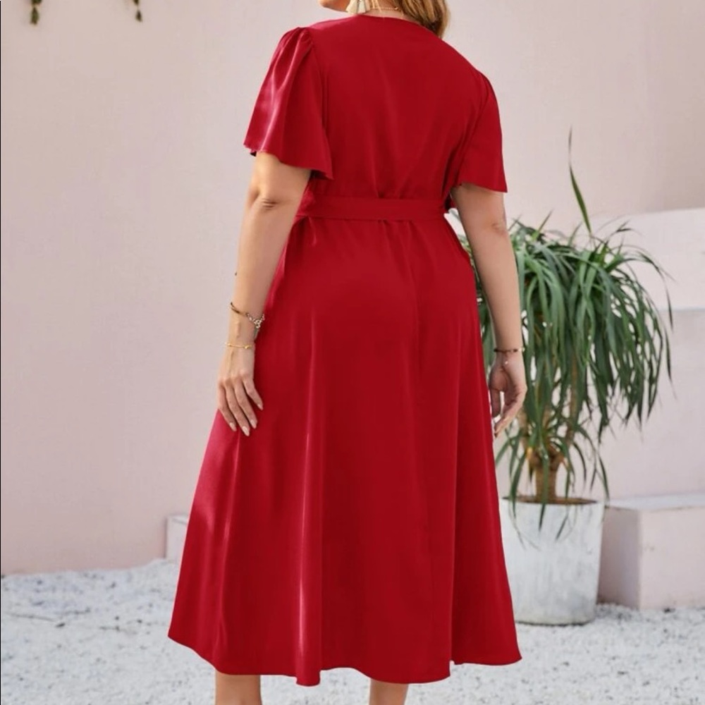 Boho plus size wrap dress - Picture 3 of 16